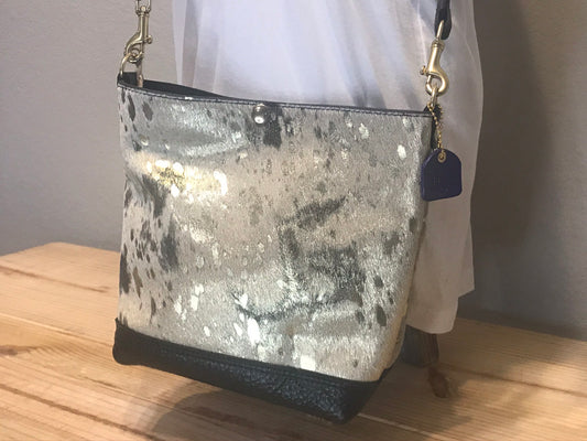 Hometown Gold Acid Wash Hair-on Hide Cross Body